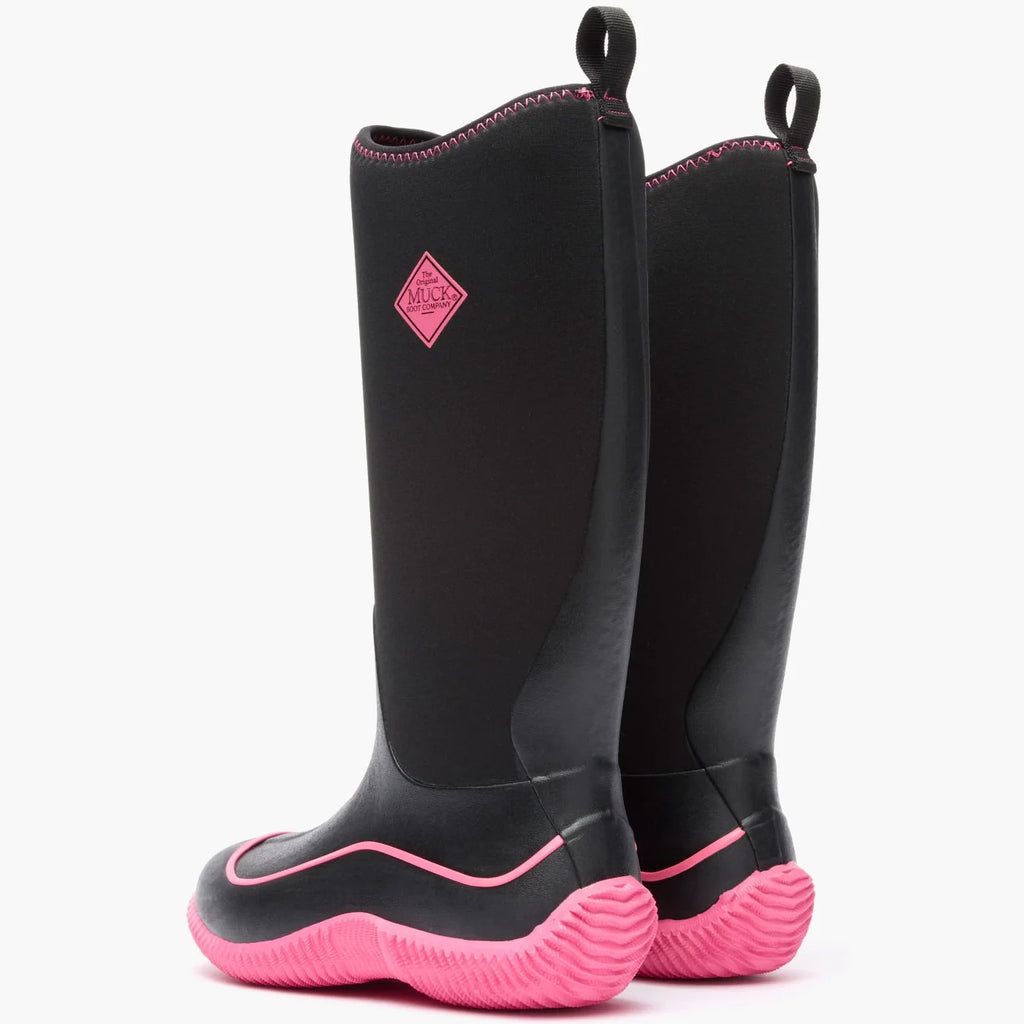Women's Waterproof Tall Neoprene Boots - Black Pink