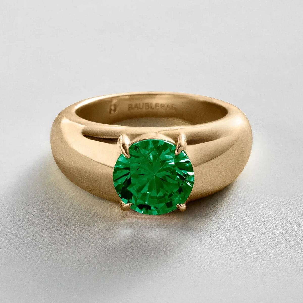 Custom Gold-Plated Birthstone Band Ring