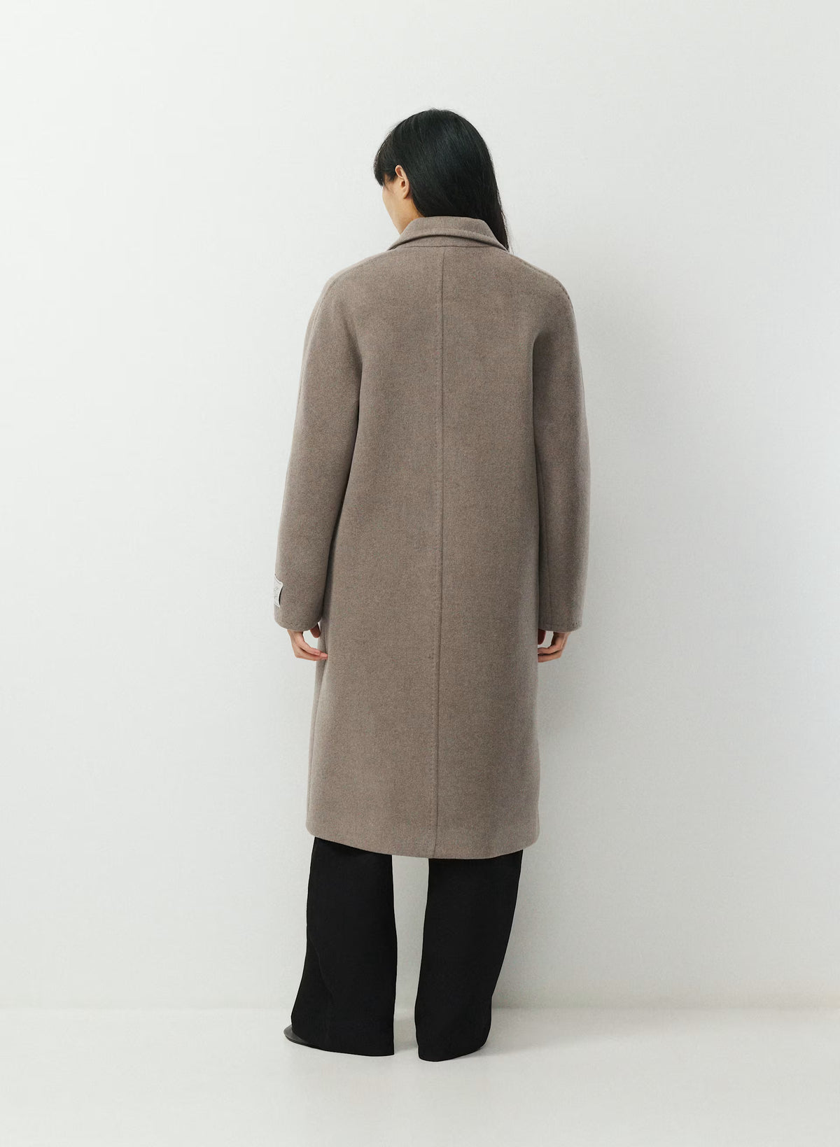 Double-Breasted Wool Cashmere Coat - Herringbone