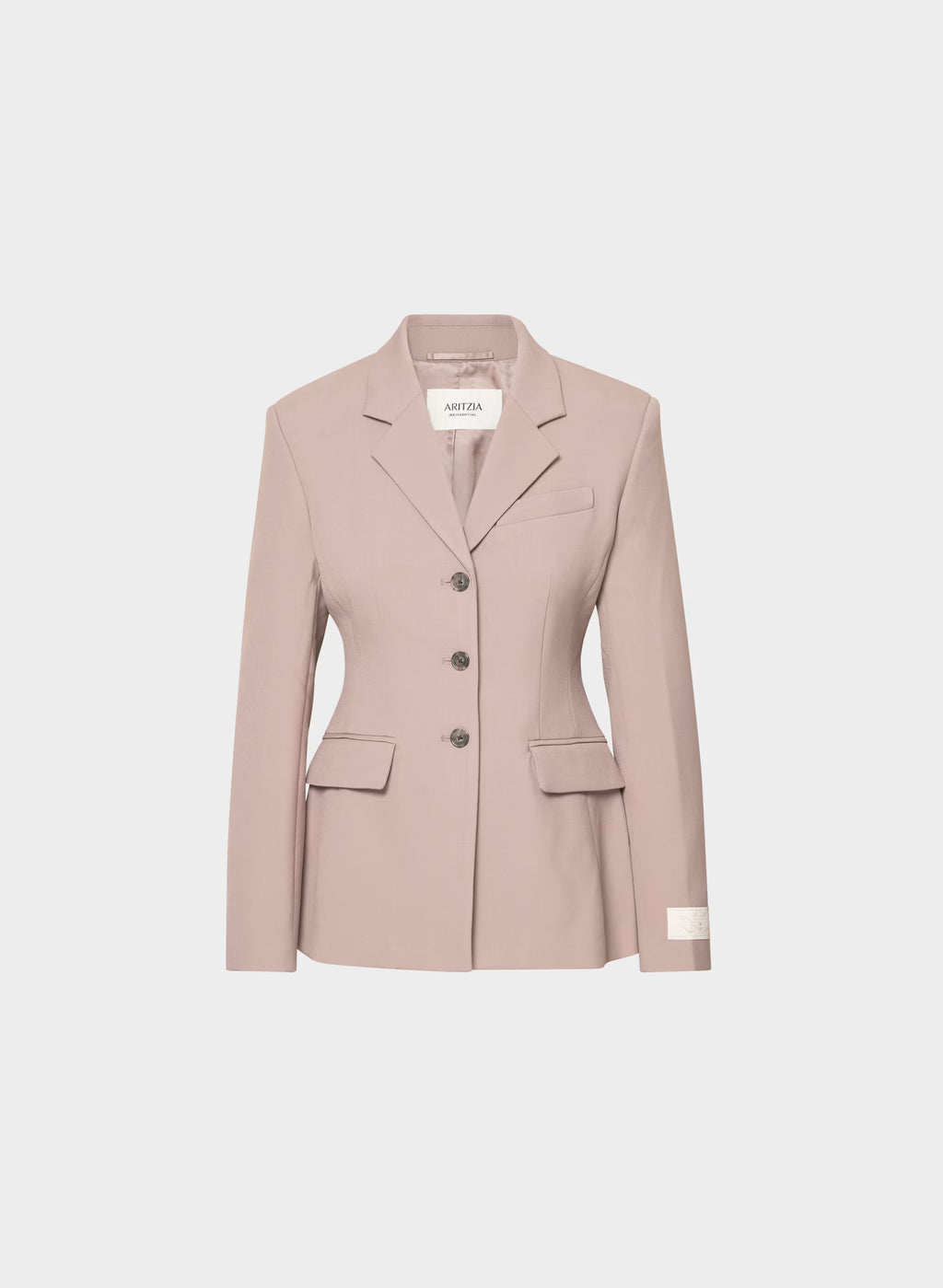 Single-Breasted Stretch Blazer - Brown Check