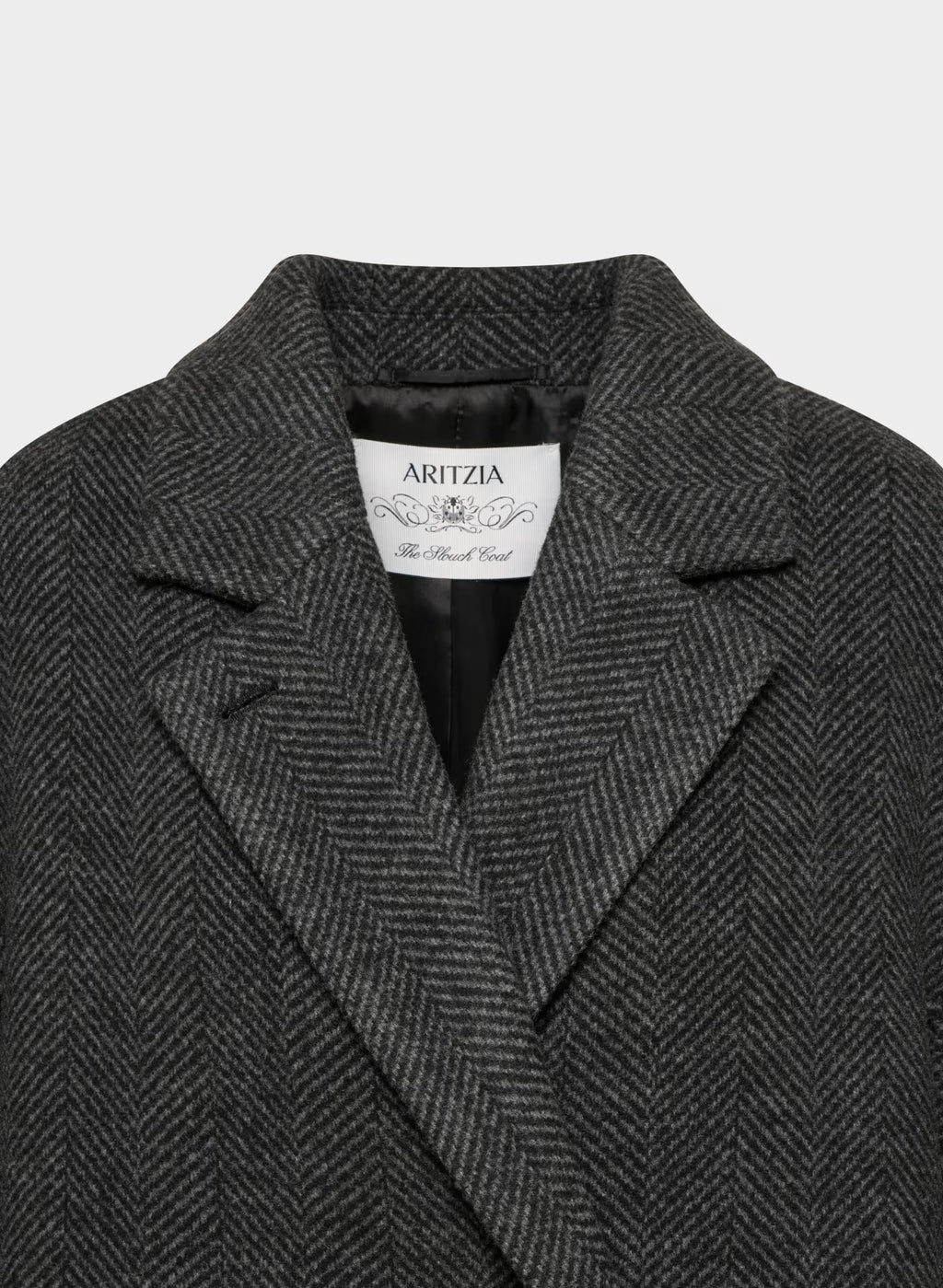 Double-Breasted Wool Cashmere Coat - Herringbone