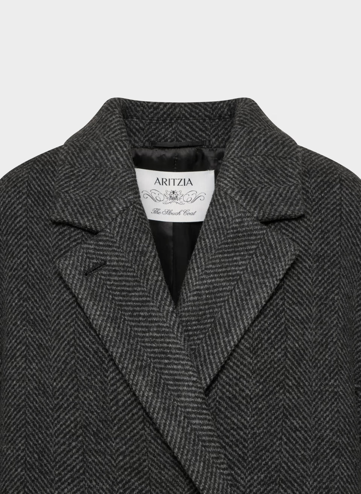 Double-Breasted Wool Cashmere Coat - Herringbone