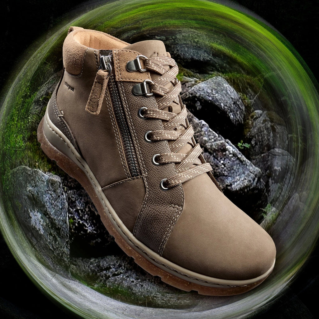 Waterproof Nubuck Trainer Boot - Dark Sand