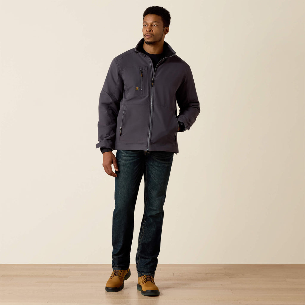 Men's Insulated Water-Repellent Work Jacket - Grey