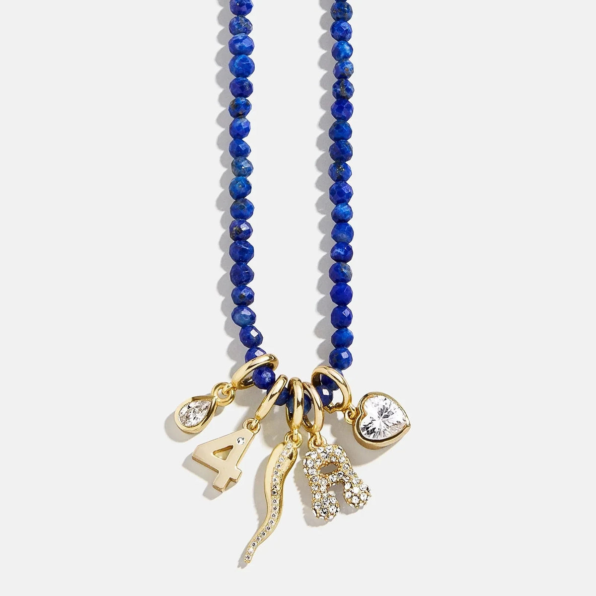 Pavé Bubble Letter Charm - S