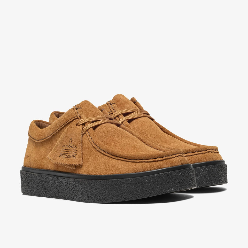 Suede Lace-Up Cupsole Shoe - Ginger