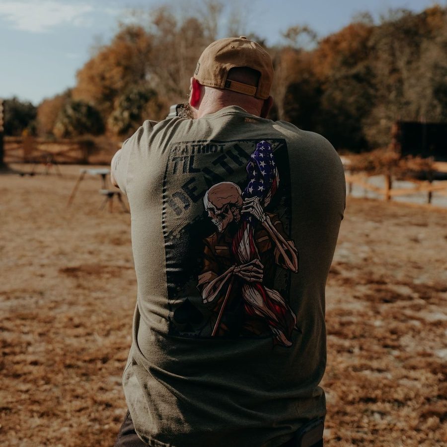 Patriot Til Death T-Shirt - Military Green
