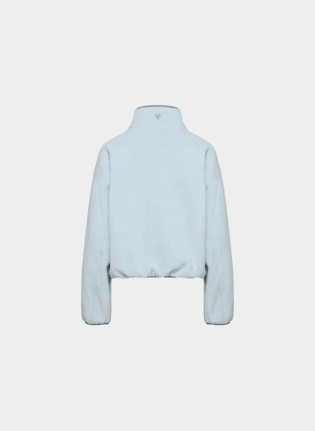 Oversized Half-Zip Microfleece Pullover - Gray