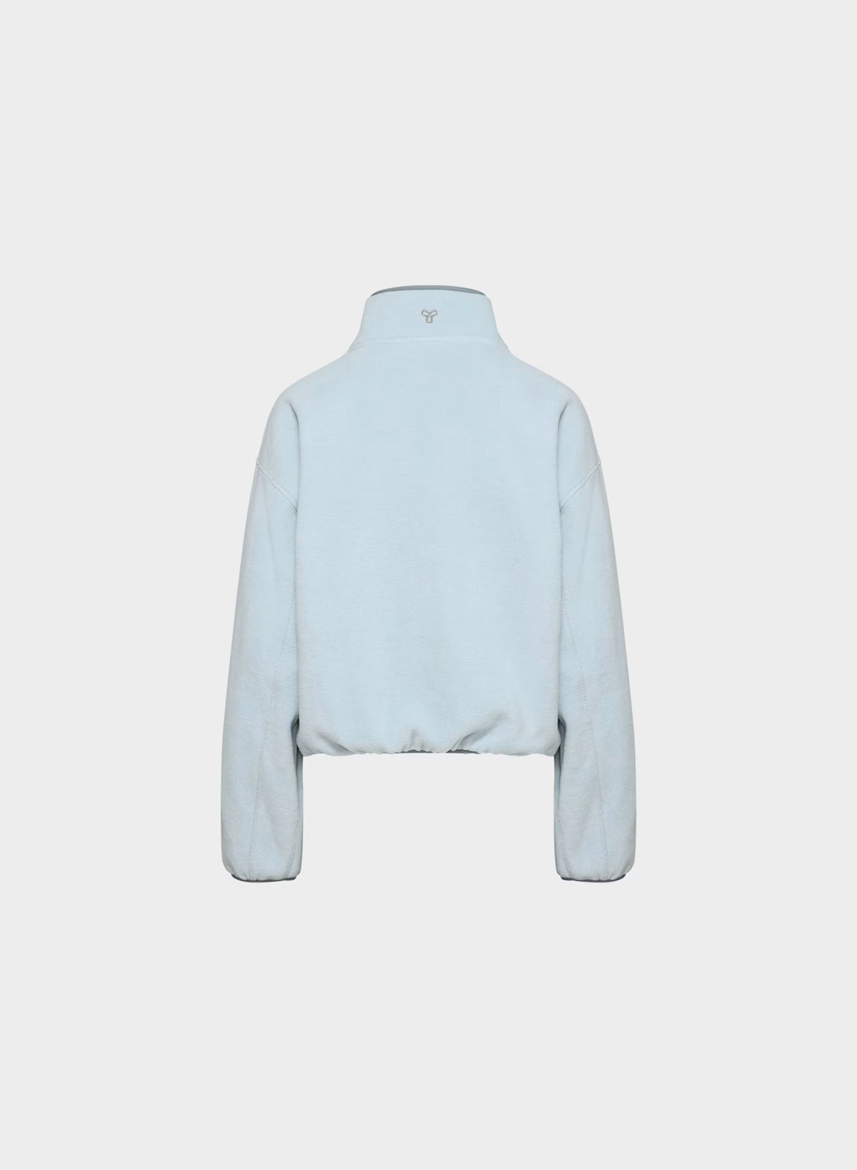 Oversized Half-Zip Microfleece Pullover - Gray