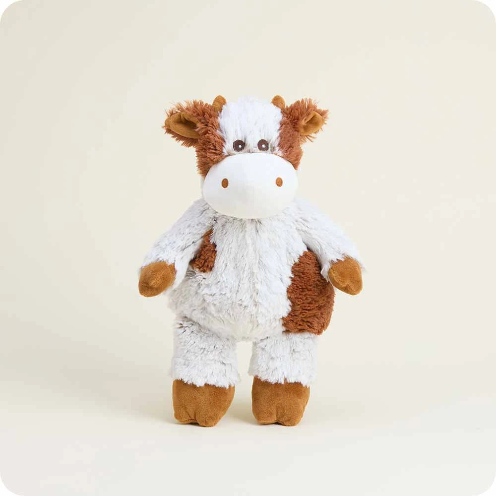 Weighted Heatable Cinnamon Latte Cow Plush