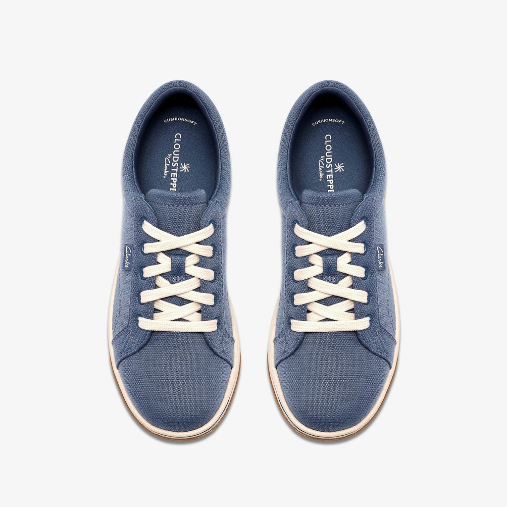 Textile Lace-Up Sneaker - Denim Blue