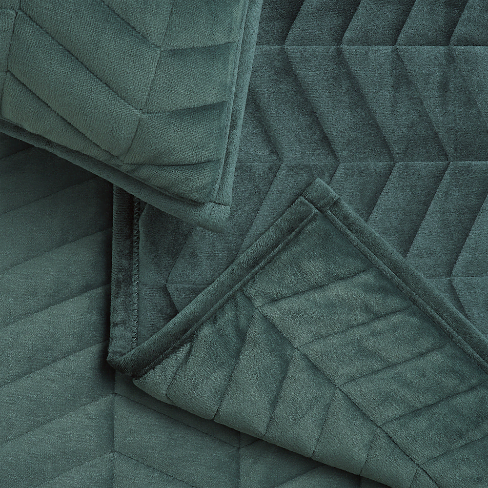 Full Queen Chevron Quilt Set - Deep Night