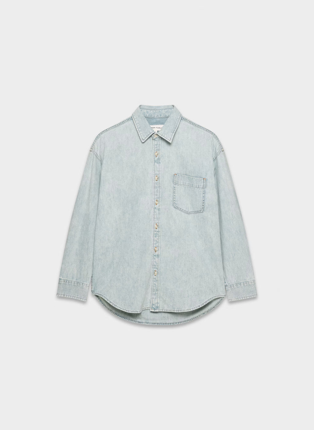 Oversized Hemp Blend Denim Shirt - Indigo