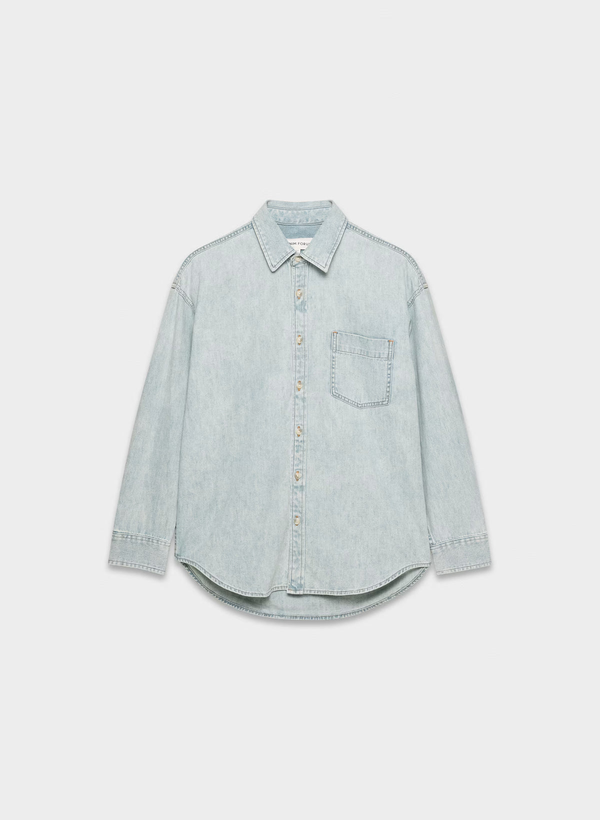 Oversized Hemp Blend Denim Shirt - Indigo