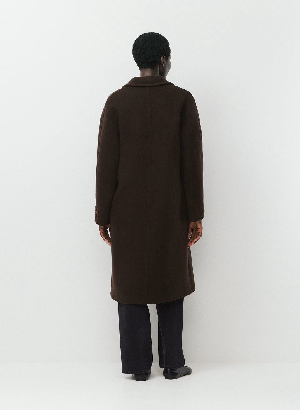 Double-Breasted Wool Cashmere Coat - Herringbone