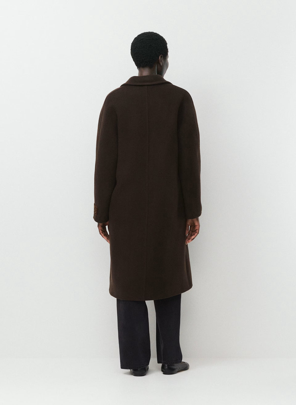 Double-Breasted Wool Cashmere Coat - Herringbone