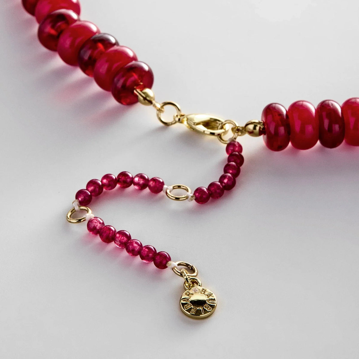 Two-Tone Red Jasper Beaded Necklace