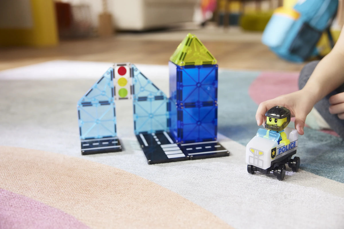 20-Piece Patrol Vehicle Magnetic Building Set