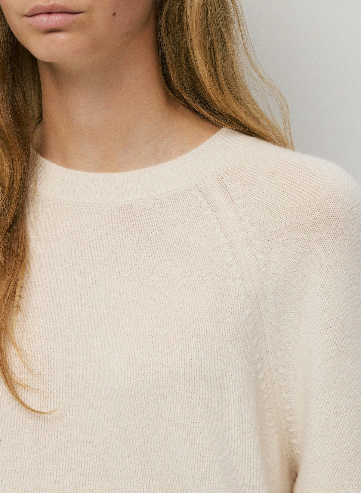 Wool Cashmere Raglan Sweater - Olive