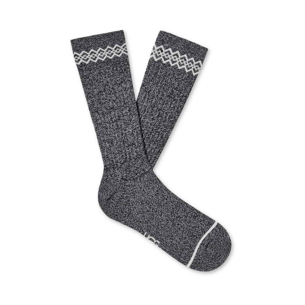 Men's Jacquard Trim Crew Socks - 3 Pack