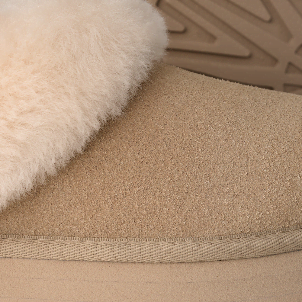Kids' Suede Platform Slipper - Chestnut