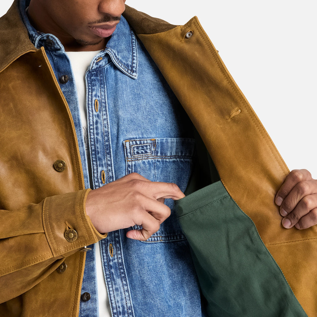 Men's Leather Field Coat
