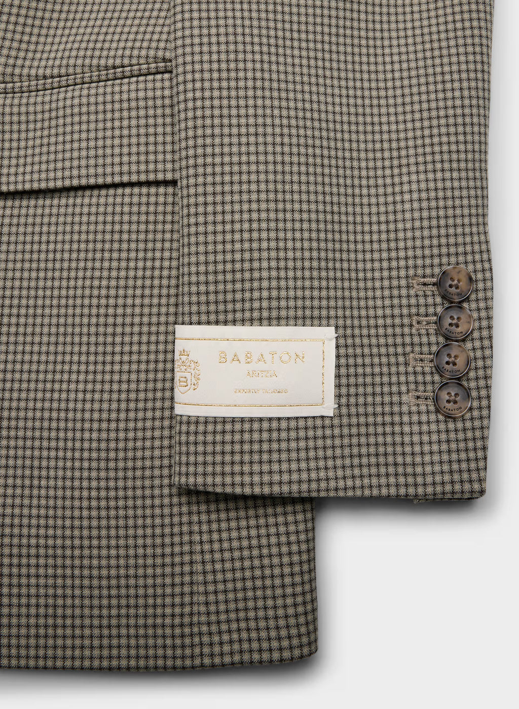 Single-Breasted Stretch Blazer - Check