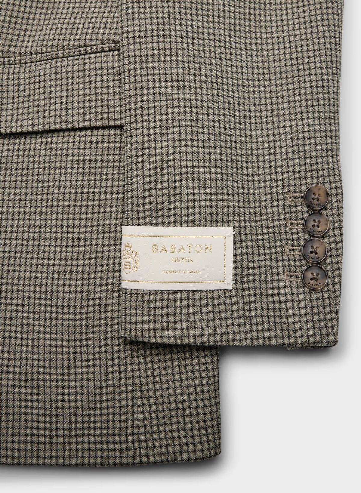 Single-Breasted Stretch Blazer - Check