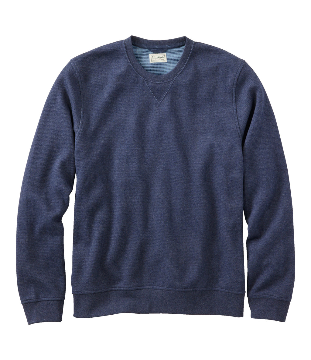 Men's Waffle Knit Crewneck Sweatshirt - Blue