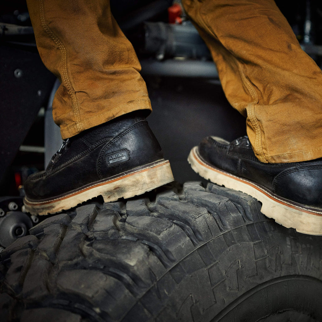 Men's Waterproof Composite Toe Work Boots - Brown
