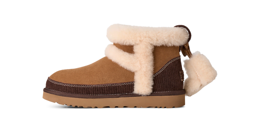 Women's Suede Mini Boot With Removable Charm