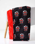 Hooded Outdoor Stadium Blanket - Black Red