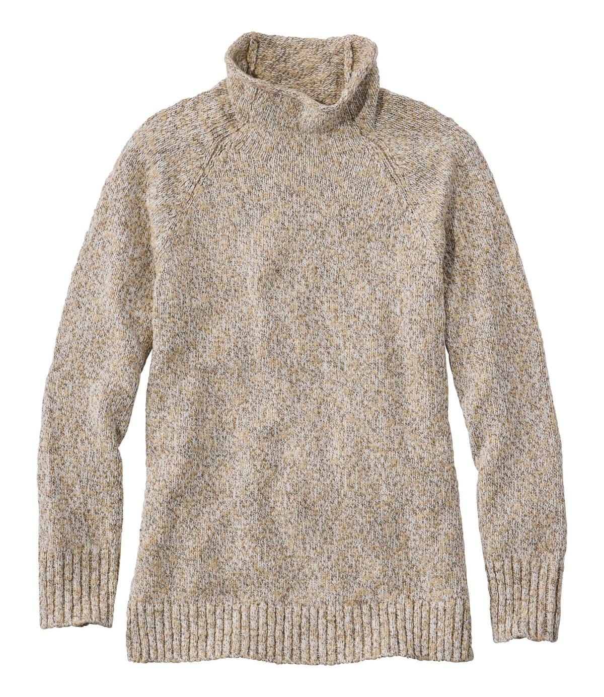 Women's Cotton Funnel Neck Pullover Sweater - Natural