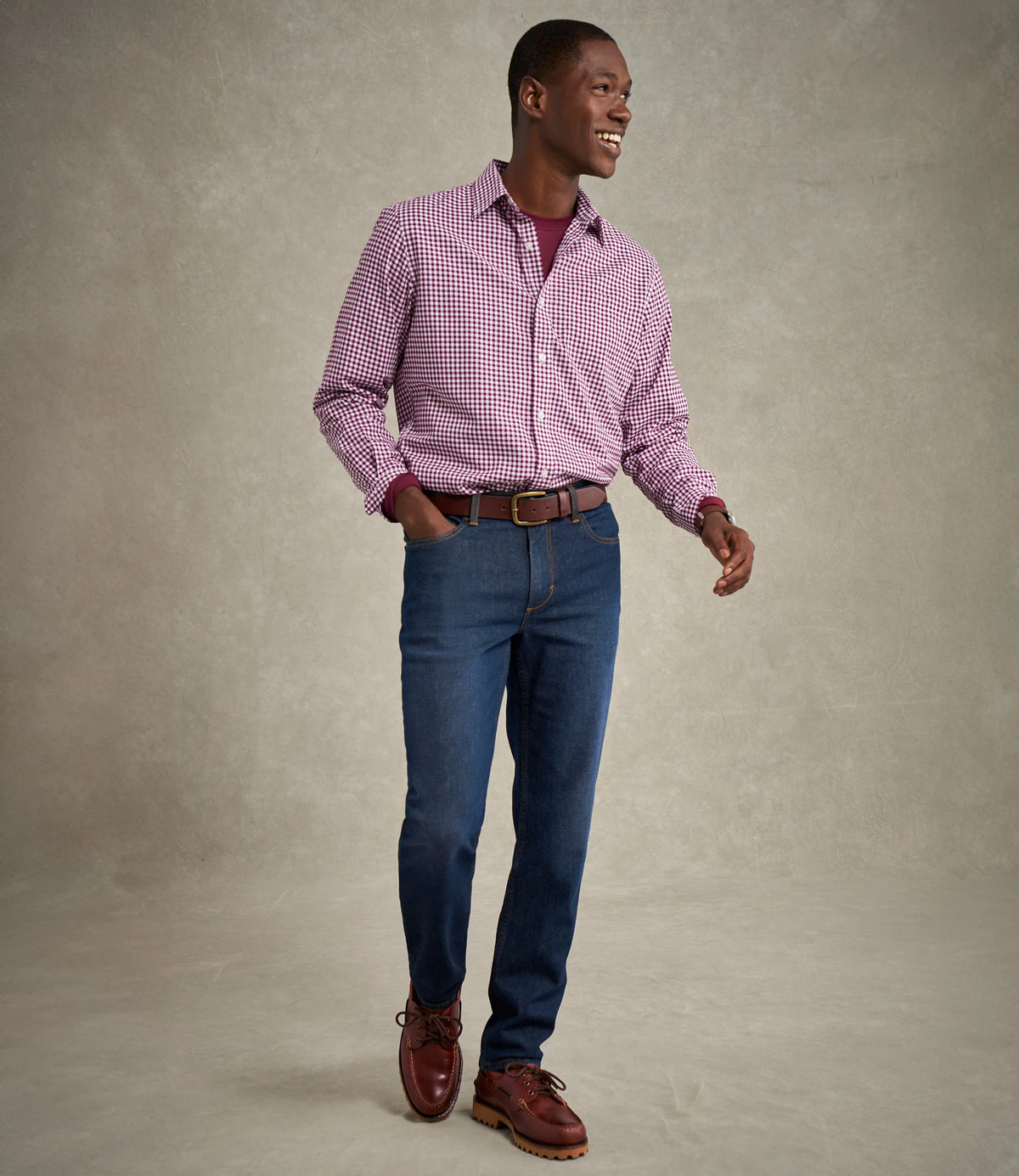 Men's Wrinkle-Resistant Check Shirt - Blue