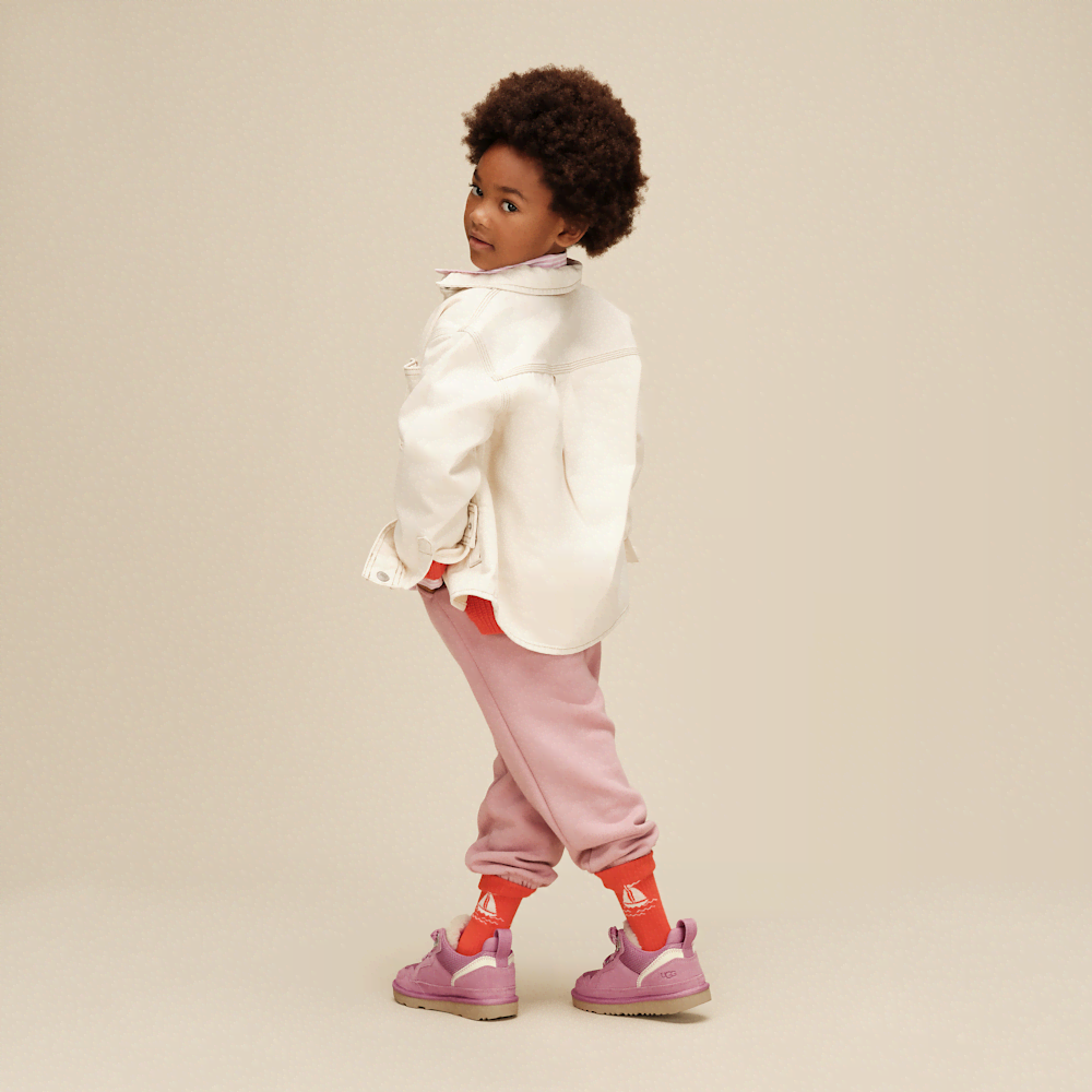 Kids' Suede Mesh Sneaker - Dusted Iris