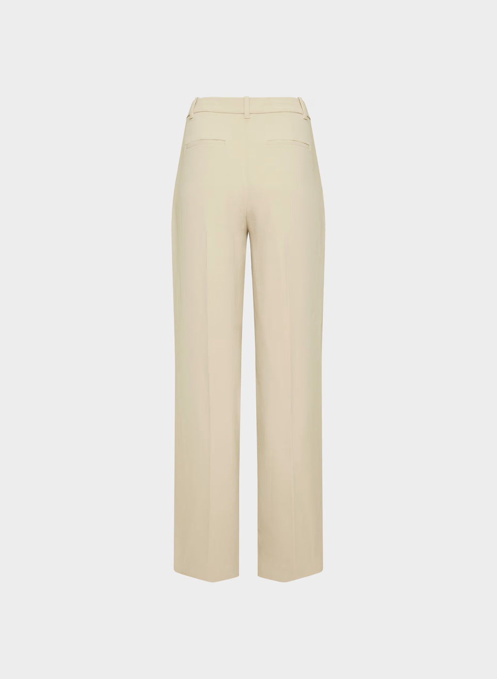 High-Rise Wide-Leg Crepe Trousers - Sand