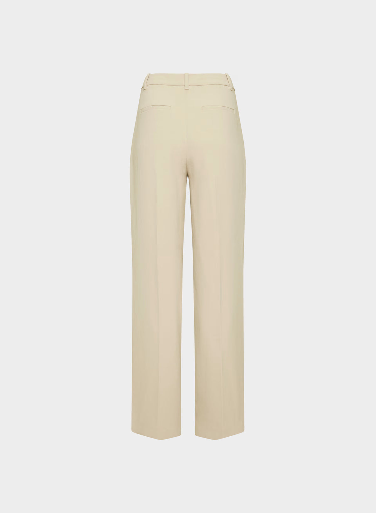 High-Rise Wide-Leg Crepe Trousers - Sand