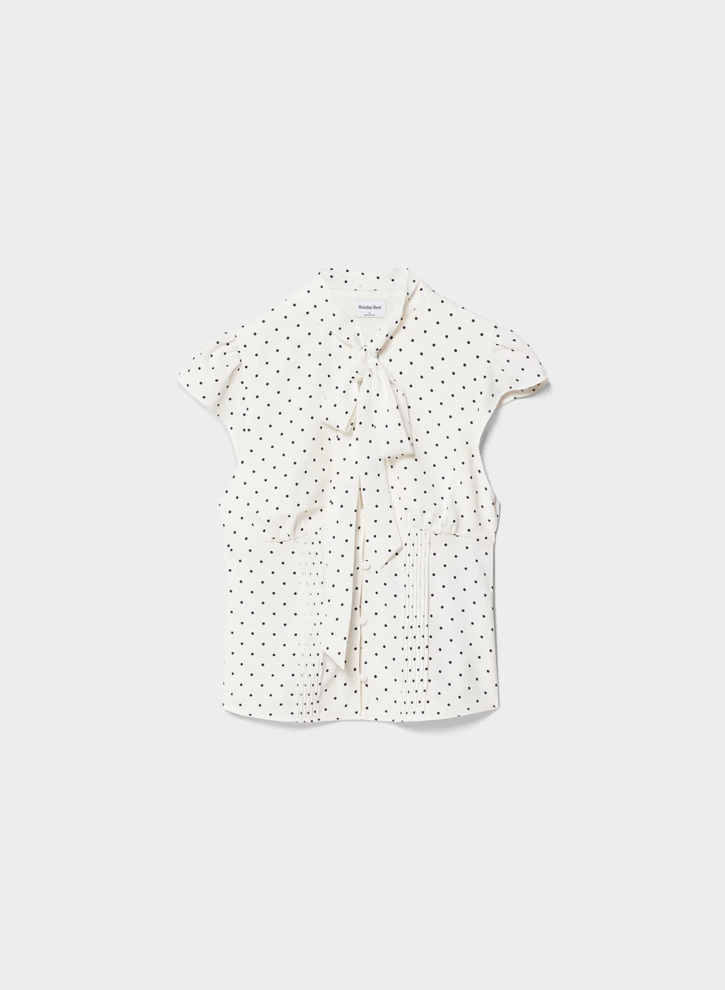 Short-Sleeve Button Top - Light Blue
