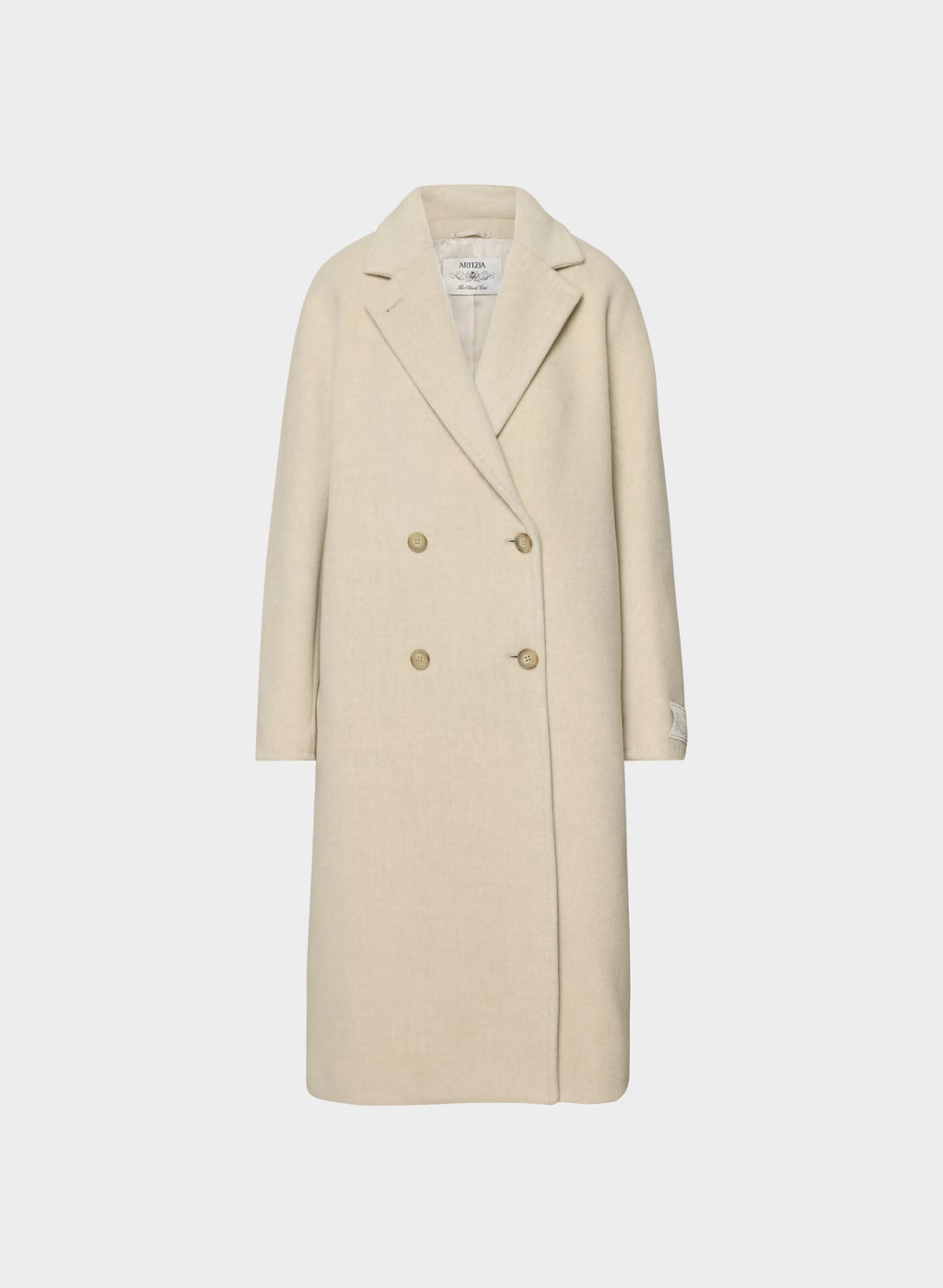 Double-Breasted Wool Cashmere Coat - Herringbone