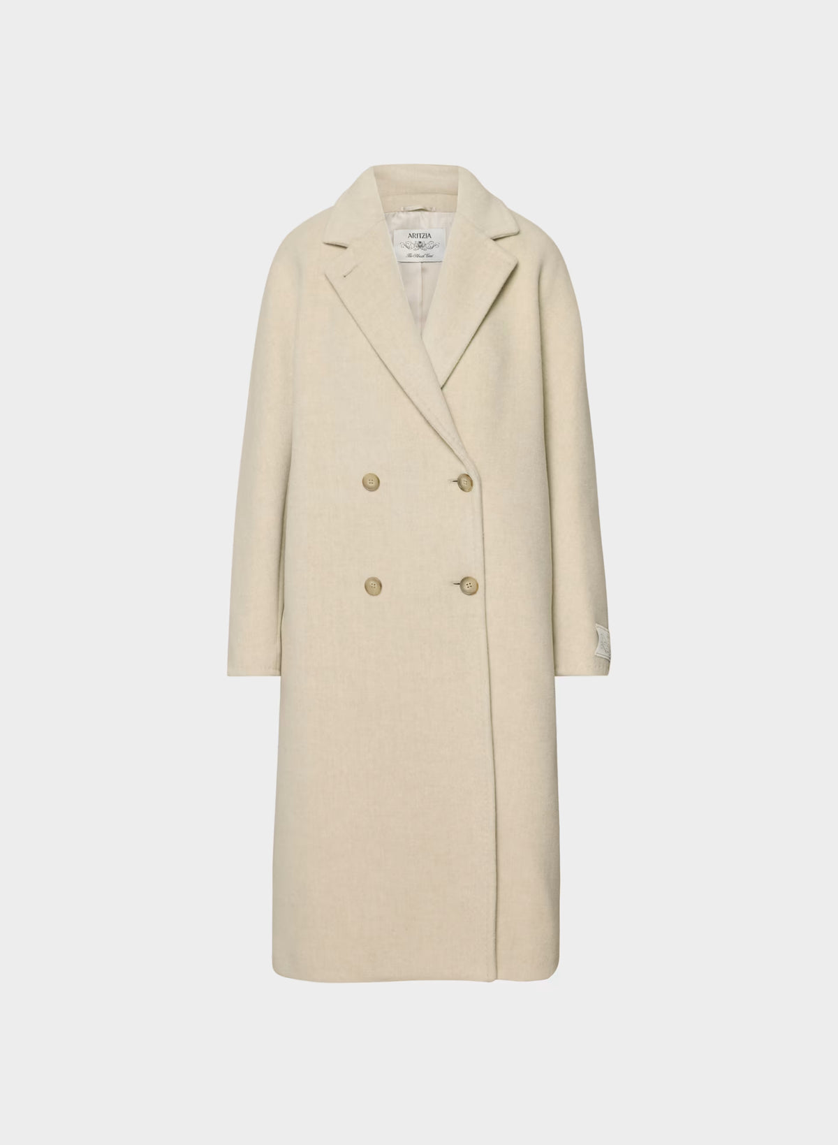 Double-Breasted Wool Cashmere Coat - Herringbone