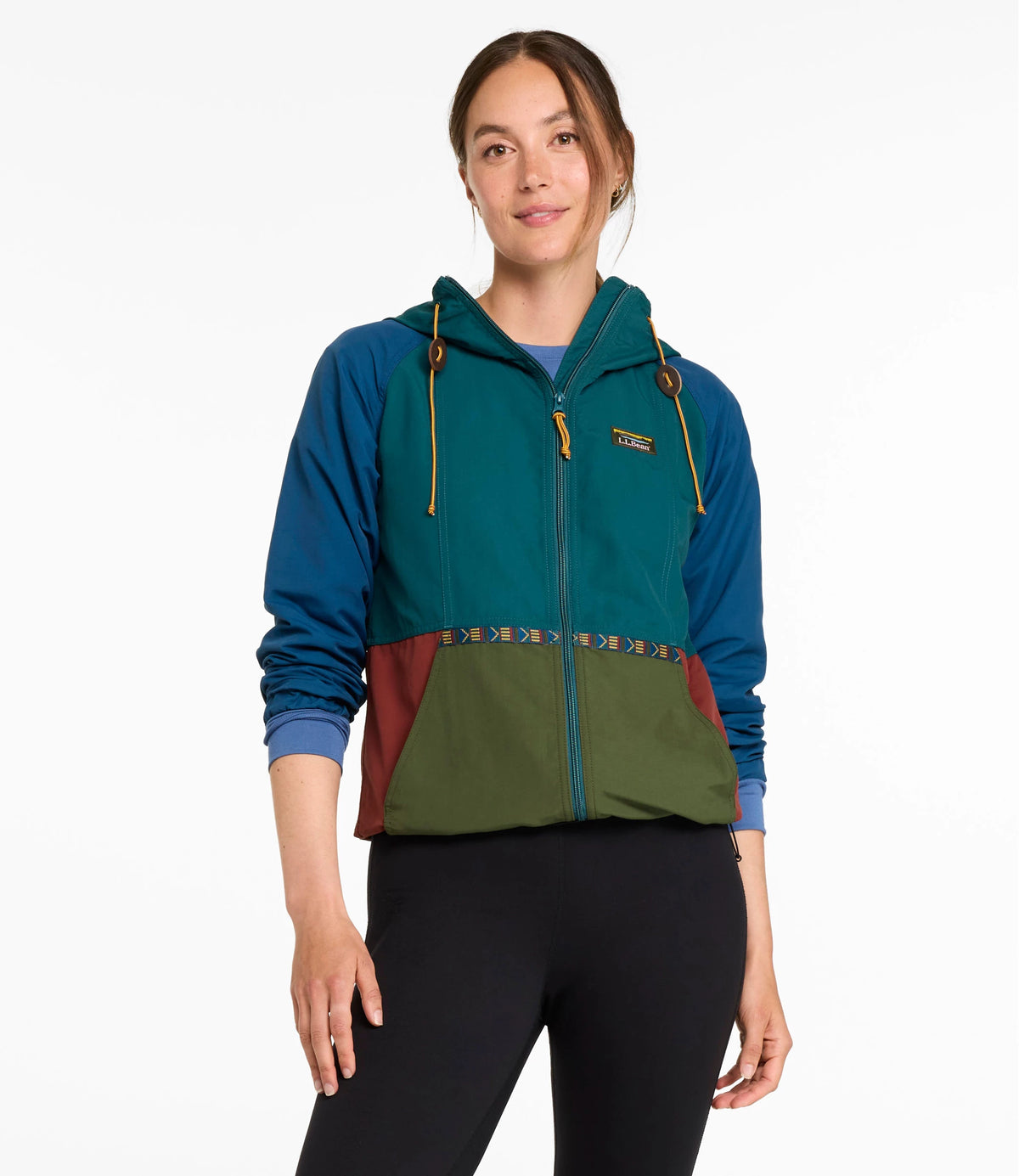Women's Hooded Windbreaker Jacket - Green