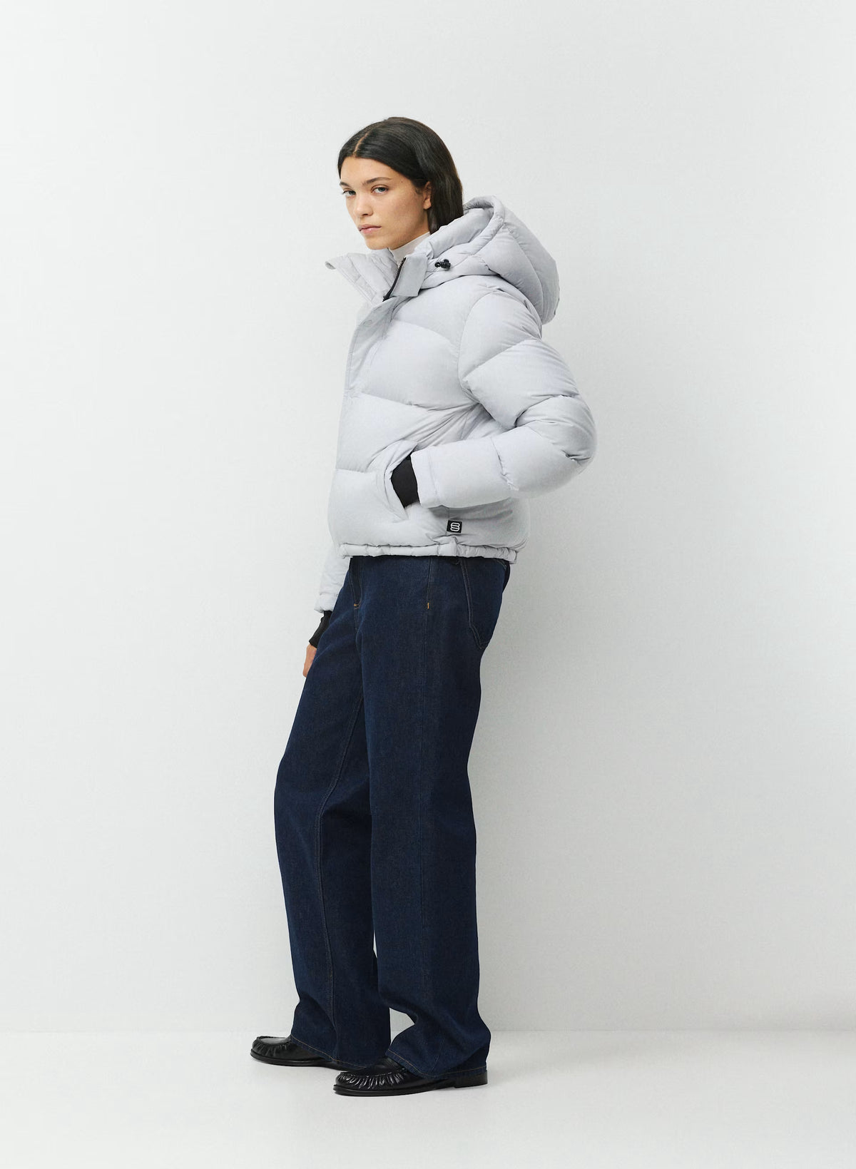 Short Down Puffer Jacket - Blue