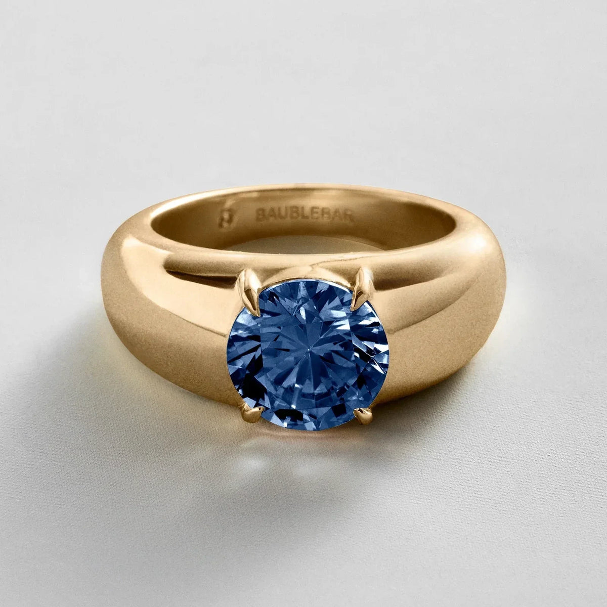 Custom Gold-Plated Birthstone Band Ring