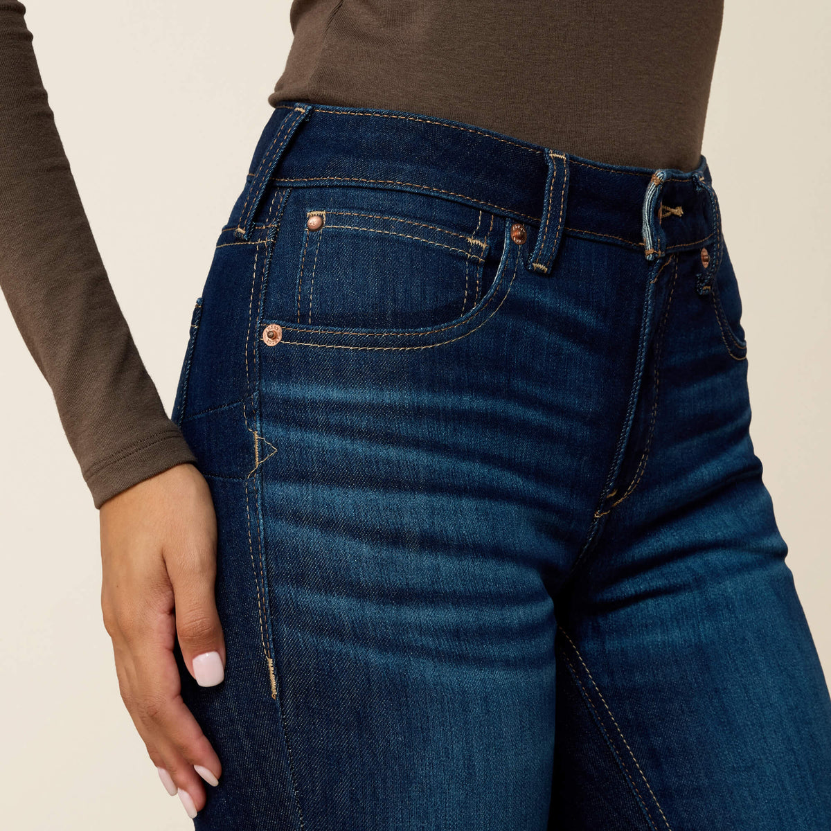 Women's High Rise Bootcut Stretch Jeans - Blue
