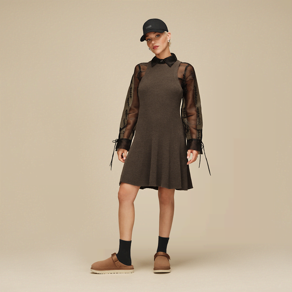 Women's Sleeveless Fit-and-Flare Mini Dress