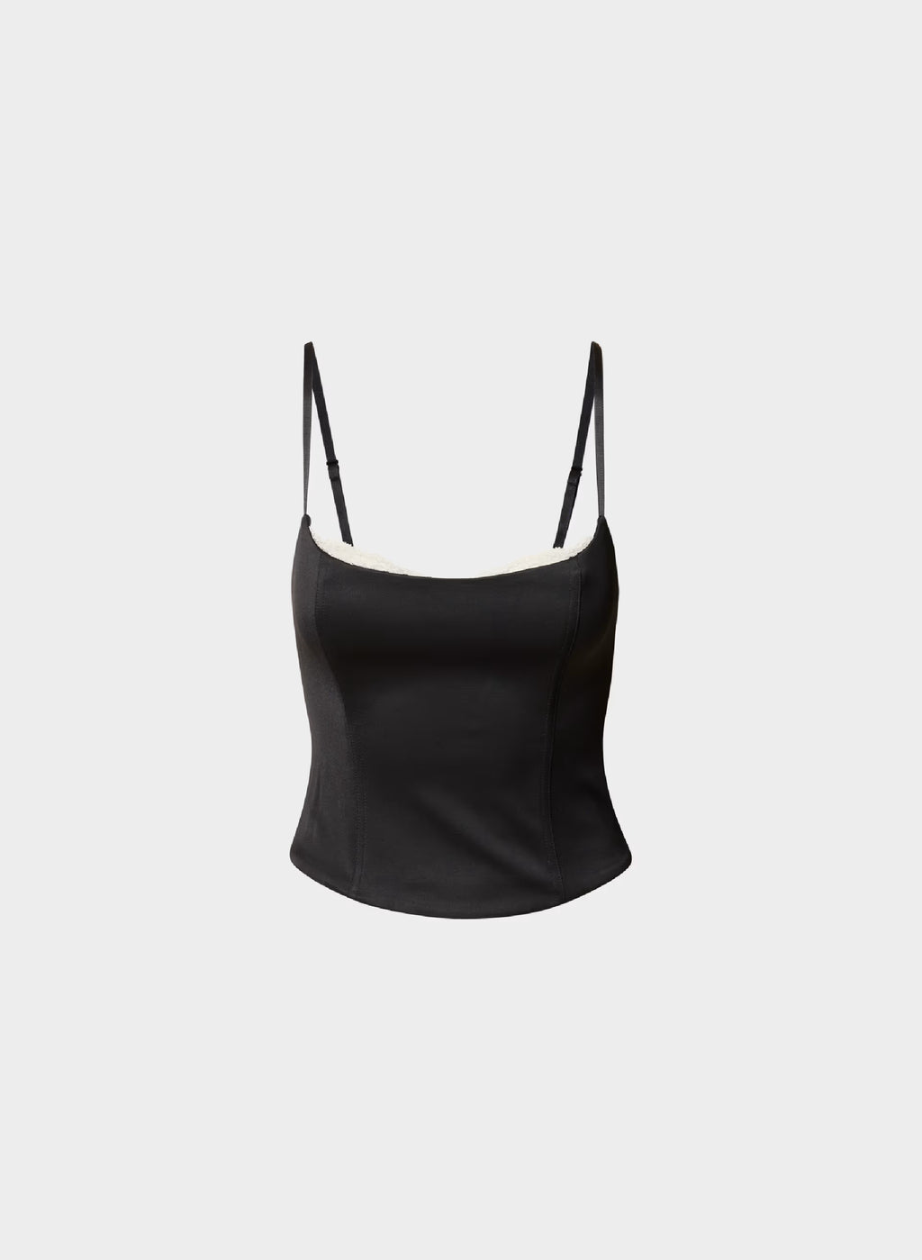 Lace-Trim Stretch Satin Bustier - Plum