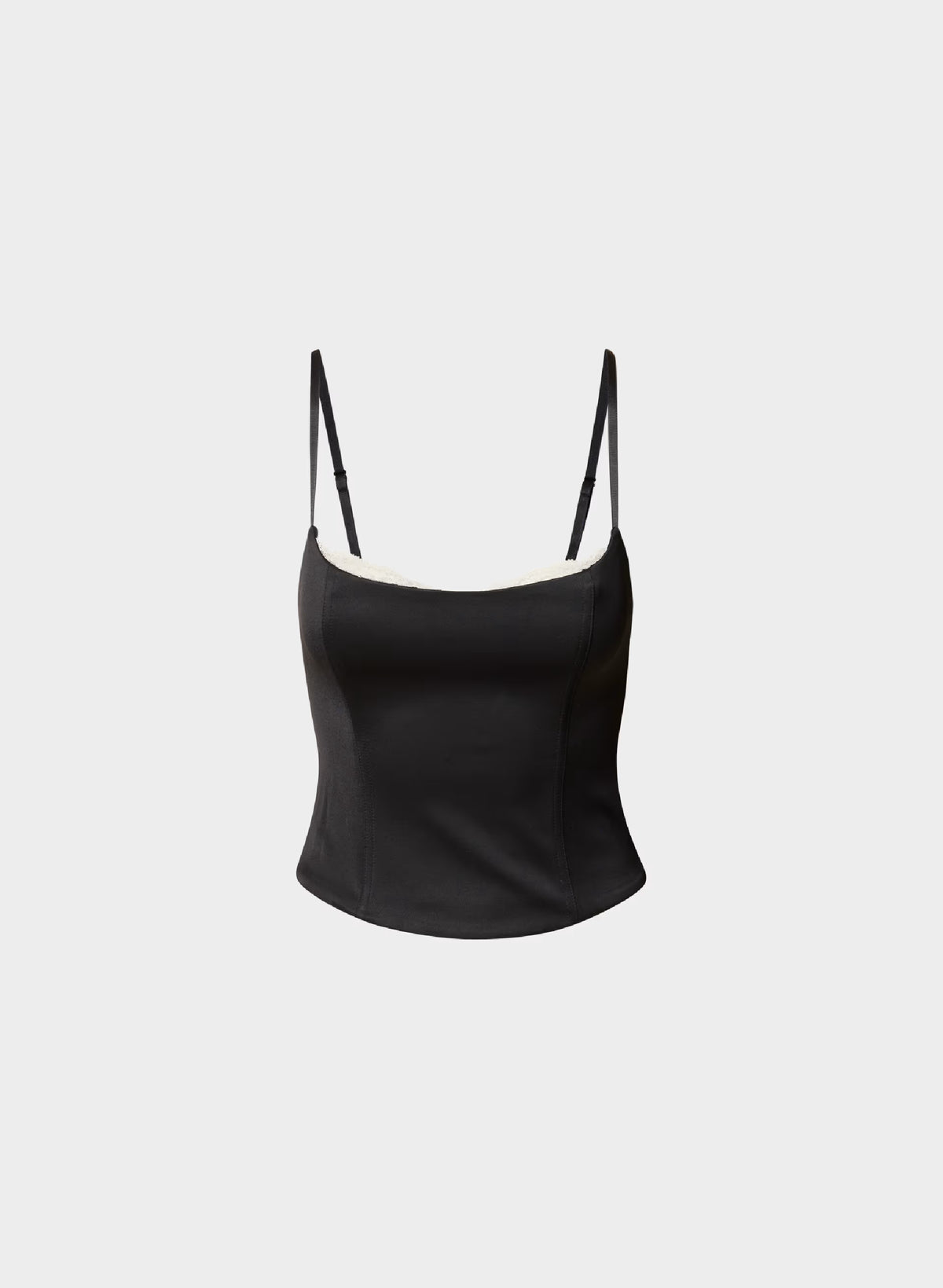 Lace-Trim Stretch Satin Bustier - Plum