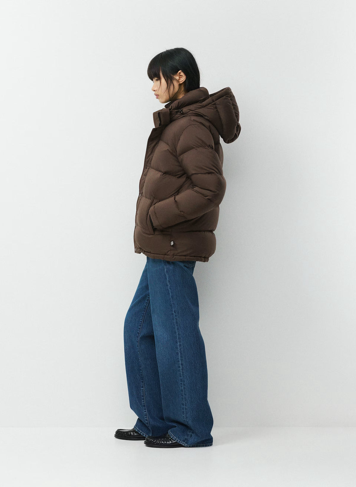 Long Down Puffer Jacket - Blue
