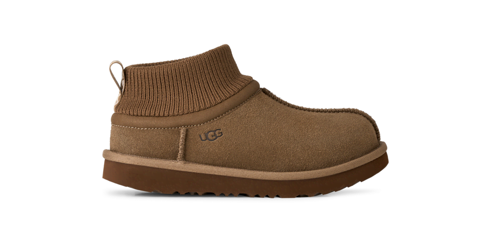 Kids' Suede Stretch Cuff Boot - Mustard