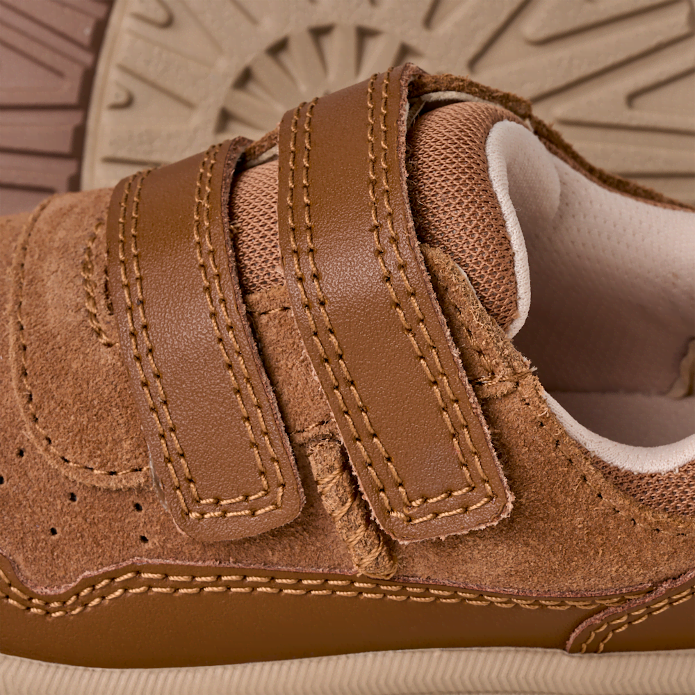 Toddler Suede Hook-And-Loop Sneaker - Chestnut